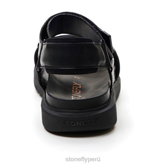hombres hydra 4 textil/piel de becerro negro Stonefly 2T4V358 sandalias