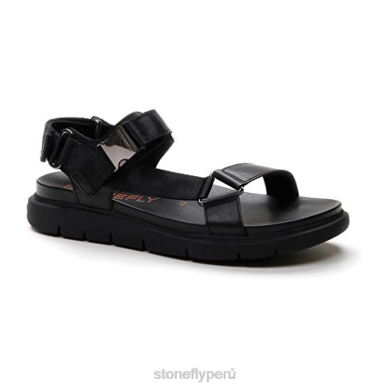 hombres hydra 8 calf lth/textil negro Stonefly 2T4V359 sandalias