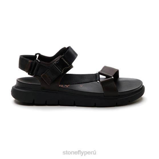 hombres hydra 8 calf lth/textil negro Stonefly 2T4V362 sandalias