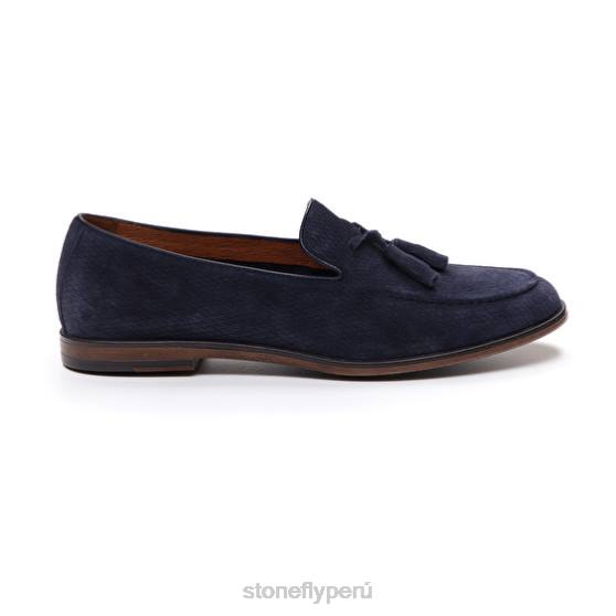 hombres steve 2 terciopelo lavado azul oscuro Stonefly 2T4V311 zapatos