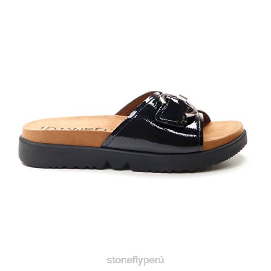 mujer patente riva 5 negro Stonefly 2T4V242 diapositivas