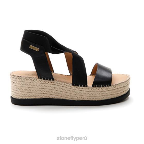 mujer alexia 5 calf lth/elástico negro Stonefly 2T4V182 sandalias
