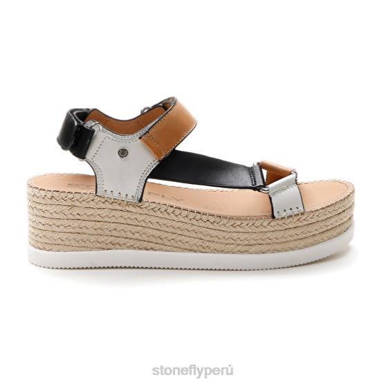 mujer alexia 6 pantorrilla lth marrón/blanco/negro Stonefly 2T4V199 sandalias