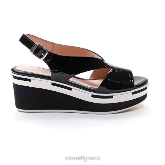 mujer diva 10 patente negro Stonefly 2T4V214 sandalias