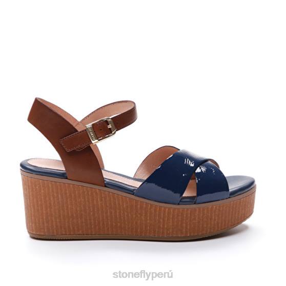 mujer diva 9 charol/becerro azul Stonefly 2T4V228 sandalias