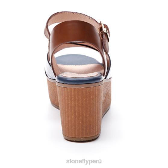 mujer diva 9 charol/becerro azul Stonefly 2T4V228 sandalias