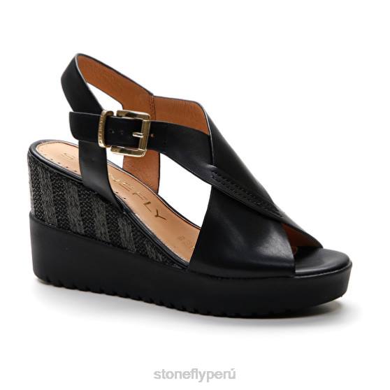 mujer ely 16 becerro lth negro Stonefly 2T4V221 sandalias