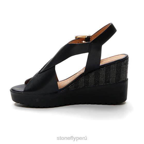 mujer ely 16 becerro lth negro Stonefly 2T4V221 sandalias