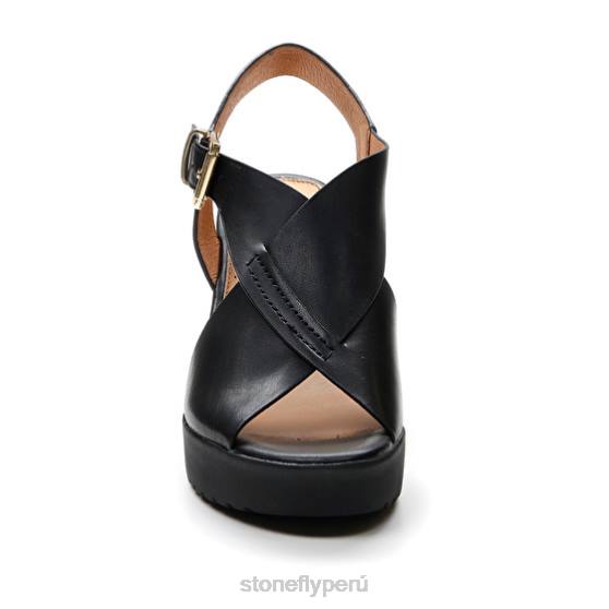 mujer ely 16 becerro lth negro Stonefly 2T4V221 sandalias