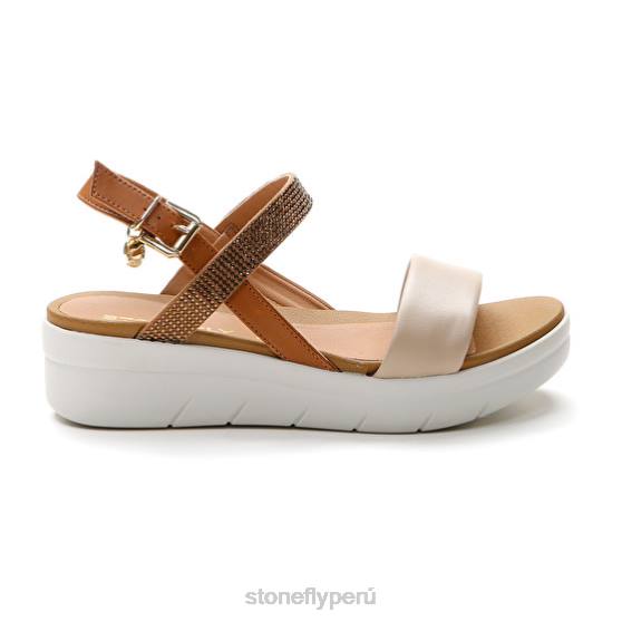 mujer aqua iii 22 napa lth/textil marrón/crema Stonefly 2T4V146 sandalias