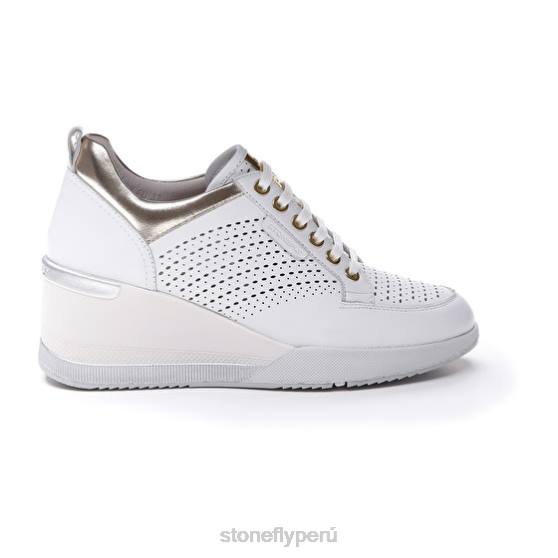 mujer ella 3 napa blanco/astilla Stonefly 2T4V70 zapatos