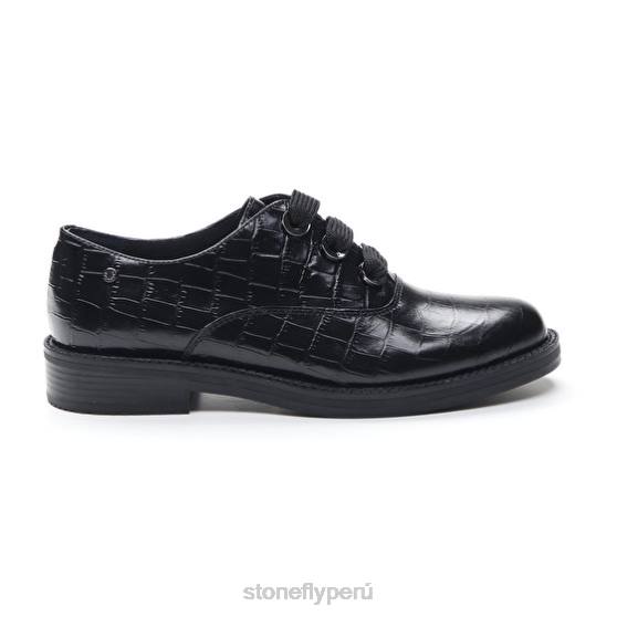 mujer caddy 8 cocco relieve lth negro Stonefly 2T4V81 zapatos